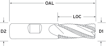 4 Flute Rougher Diagram